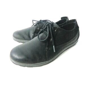 MERRELL Ashland Tie Womens US 10M Black Leather Lace up Walking Shoes